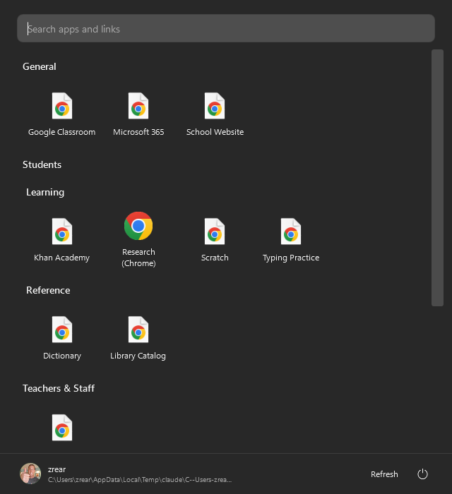 Modern layout